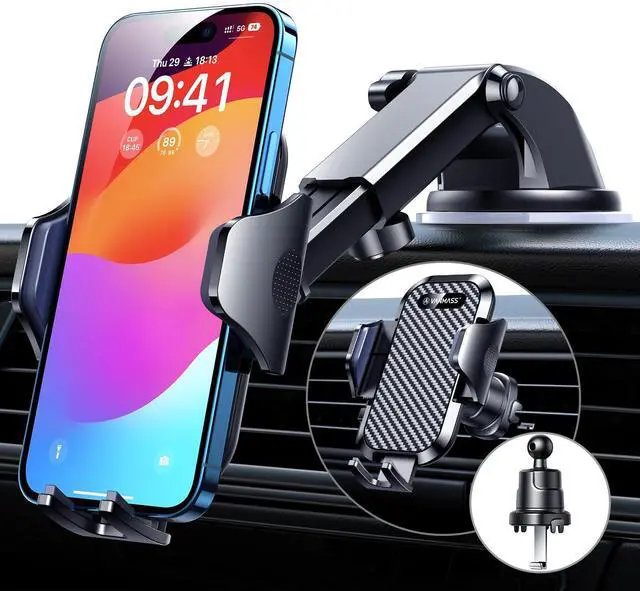 Main image of Car Phone Holder 2026 Ultimate Military-Grade Phone Holder for Your Car Windshield DashboardNewest Best Strongest Cell Phone Car Mount with Patent & Safety Certs for iPhone Samsung Android