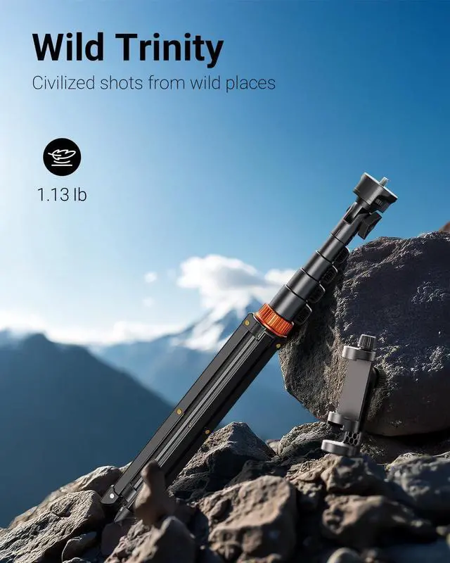 Alt view image 5 of 7 - 66" Phone Tripod, Tripod for iPhone with Remote & Ultimate Phone Mount, Extendable Cell Phone Tripod Stand for Video Recording, Professional Tripod & Monopod Accessories, Compatible for iPhone/Android