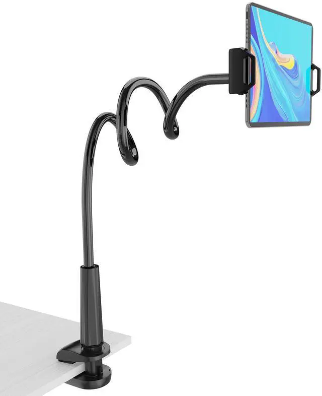 Main image of Gooseneck Tablet Holder for Bed, Flexible Tablet Stand Holder with 360° Adjustable, Hands Free Tablet Mount Clip, Compatible with iPad/Kindle/Switch/Galaxy Tabs, More 4.7-13" Devices