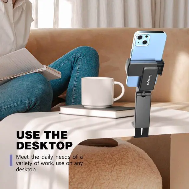 Alt view image 6 of 7 - Universal in Flight Airplane Phone Holder Mount. Hands Free Viewing with Multi-Directional Dual 360 Degree Rotation. Pocket Size Must Have Airplane Travel Essential Accessory for Flying