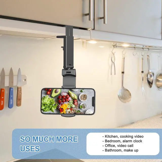 Alt view image 7 of 7 - Universal in Flight Airplane Phone Holder Mount. Hands Free Viewing with Multi-Directional Dual 360 Degree Rotation. Pocket Size Must Have Airplane Travel Essential Accessory for Flying