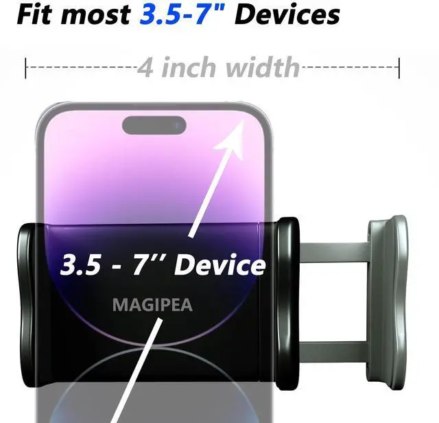 Alt view image 4 of 7 - Phone Holder for Bed, Gooseneck Phone Holder for Desk, Cell Phone Mount with Flexible Long Arm, Compatible with iPhone 17/16 Pro Max, 15, 14, and Other 3.57" Devices
