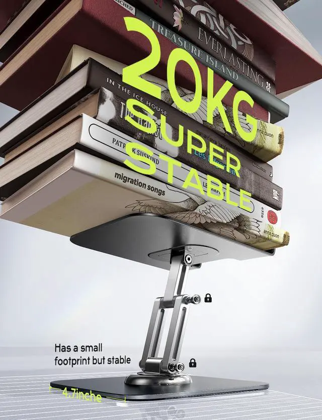 Alt view image 6 of 6 - iPad Stand Holder Adjustable Tablet Stand for Desk, 2026 for iPad Accessories Rotating Display Stand PC Office Accessories for Desk Women Gifts Kindle Table Mount/PS/Switch iPhone 12.9"-4.7"