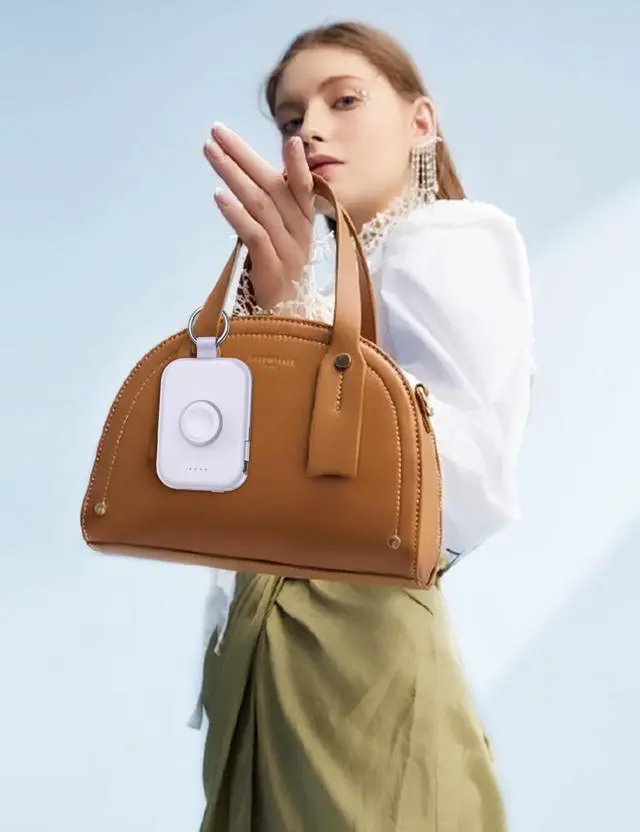 Alt view image 5 of 6 - Portable Charger, 5000mAh Portable Charger Power Bank with Built-in Cables, Travel Keychain Battery Pack for Apple Watch Ultra/11/10/9/8/7/6/SE, iPhone Air/17/16/15/14/13/12, Blue