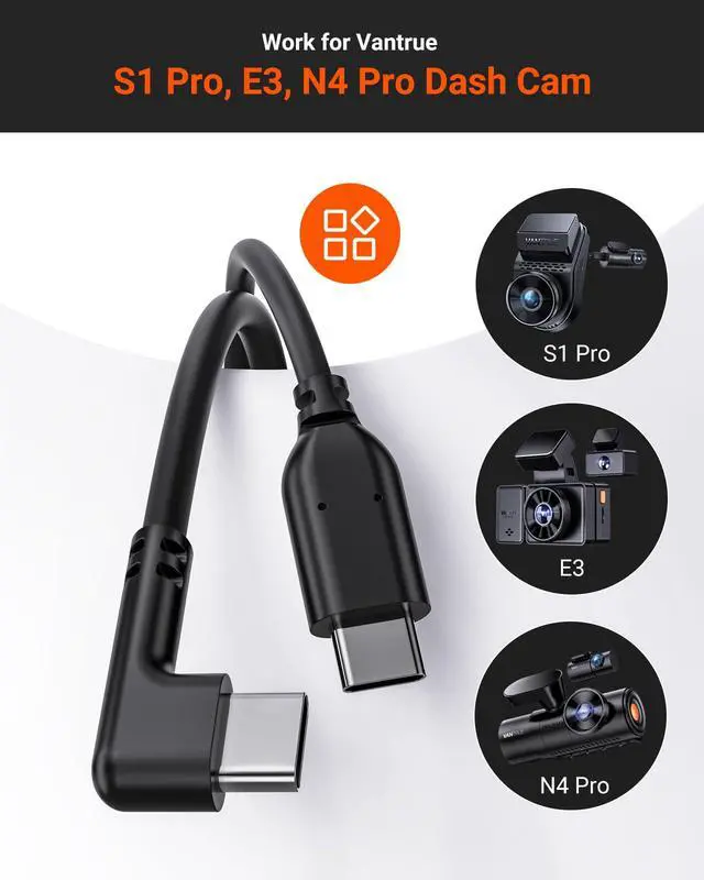 Alt view image 5 of 6 - 29.5ft Rear Camera Extensive Cable for N4 Pro S, N4S, S1 Pro Max, S1 Pro Dash Cam, Fit for SUV, Pickup, Trucks, Minivan, Sedans, Trailers