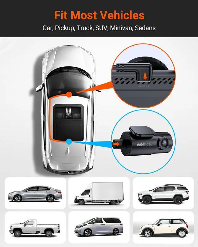 Alt view image 6 of 6 - 29.5ft Rear Camera Extensive Cable for N4 Pro S, N4S, S1 Pro Max, S1 Pro Dash Cam, Fit for SUV, Pickup, Trucks, Minivan, Sedans, Trailers