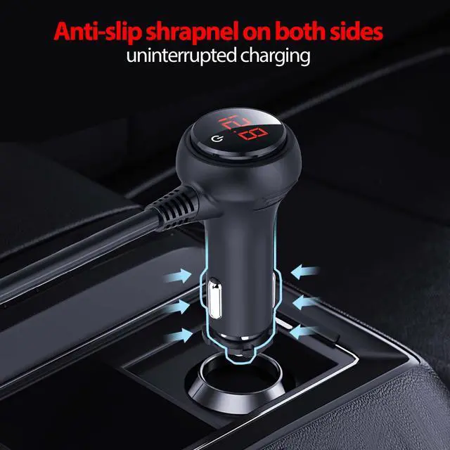 Alt view image 7 of 7 - Cigarette Lighter Splitter 216W 4 Socket Car Cigarette Lighter Adapter Heavy Duty Truck Car USB Chager Multi Port USB C 12V/24V Independent Switches & Dust Cover & Waterproof for Car Devices