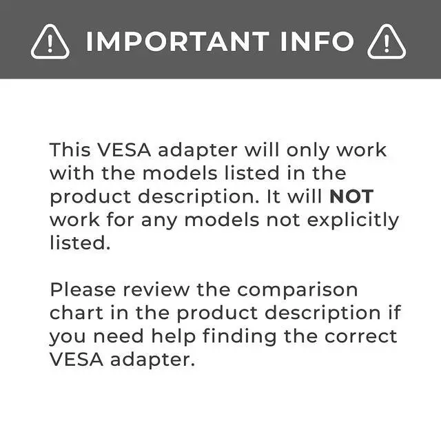 Alt view image 5 of 6 - VESA Mount Adapter for Apple Cinema Displays 20" & 23" | Compatible with Apple Cinema Displays 20 inch and 23 inch, Replaces Apple M9649G/A