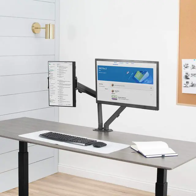 Alt view image 4 of 7 - Universal VESA Mount Adapter for Tablets, 2-in-1 Laptops, & 15.6 inch Portable Monitors, Max VESA 100x100, Adjustable Laptop Holder, Black, MOUNT-UVM02