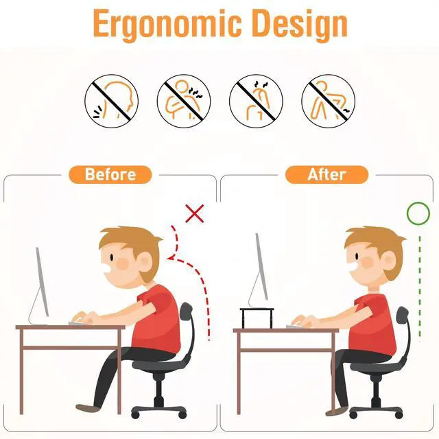 Alt view image 7 of 7 - 2 Pack Monitor Stand Riser - 3 Height Adjustable Monitor Stand for Laptop, Computer, PC, Printer, Mesh Metal Monitor Riser for Desktop Organizer.
