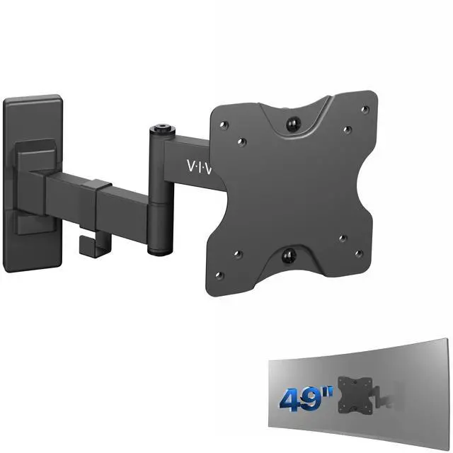 Main image of Full Motion Ultrawide Monitor Wall Mount, Fits Ultra-Wide Screens up to 49 inches and 44 lbs, Tilt and Swivel Arm, Black, MOUNT-VW01M