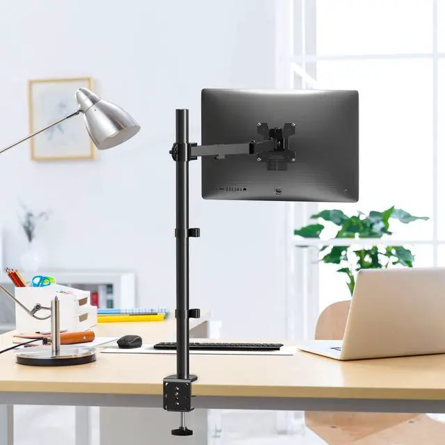 Alt view image 2 of 7 - Monitor Arm Mount for Desk, Single Extra Tall Computer Desk Mount, Monitor Bracket Mount Stand Single, up to 32 inch, 22 lbs (M001XL), Black