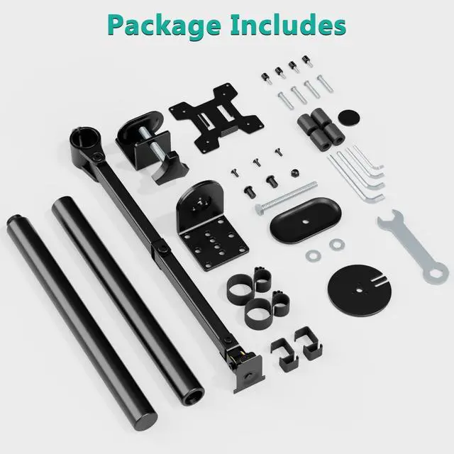 Alt view image 7 of 7 - Monitor Arm Mount for Desk, Single Extra Tall Computer Desk Mount, Monitor Bracket Mount Stand Single, up to 32 inch, 22 lbs (M001XL), Black