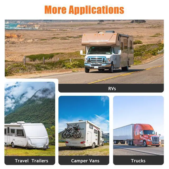 Alt view image 7 of 7 - RV Carbon Monoxide & Propane Detector, Replacement for Old RV Gas Detector #31011, 2 in 1 Dual CO/LP Gas Alarm, Hardwired - VDC 12V, Flush Mount, Black