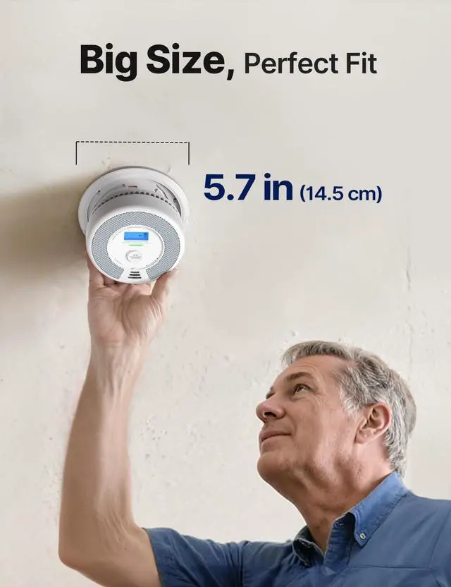 Alt view image 5 of 7 - Smoke Detector Carbon Monoxide Alarm Combo, 10-Year Non-Replaceable Battery, Not Hardwired, UL 217 & UL 2034 Certified, Model XP0H-SN, 1-Pack
