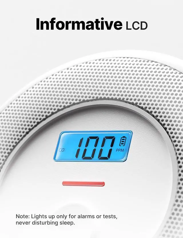 Alt view image 7 of 7 - Smoke Detector Carbon Monoxide Alarm Combo, 10-Year Non-Replaceable Battery, Not Hardwired, UL 217 & UL 2034 Certified, Model XP0H-SN, 1-Pack