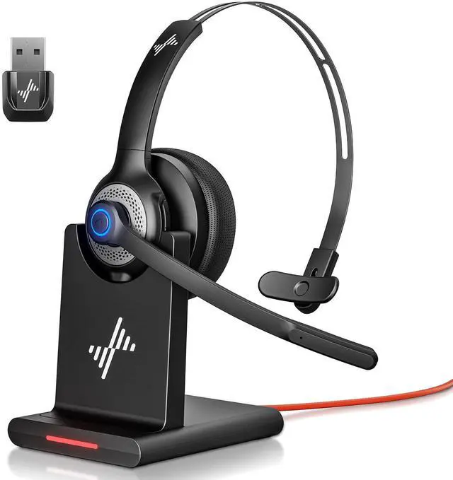 Main image of Bluetooth Wireless Headset with Mic for Work, Bluetooth 5.2, Advanced Noise Reduction Microphone, Clear Calls - Comfortable On-Ear Headphones, Applicable to PC, Laptop, Phone, Android, Zoom, Office