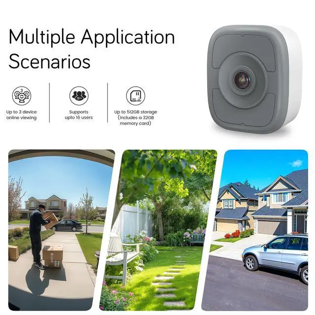 Alt view image 6 of 7 - 5MP 3K Window Security Camera with 24/7 Recording, No Subscription Required, Indoor Camera with Color Night Vision, Motion Detection, 2.4G5G WiFi, Quick & Easy Installation (2Pack)