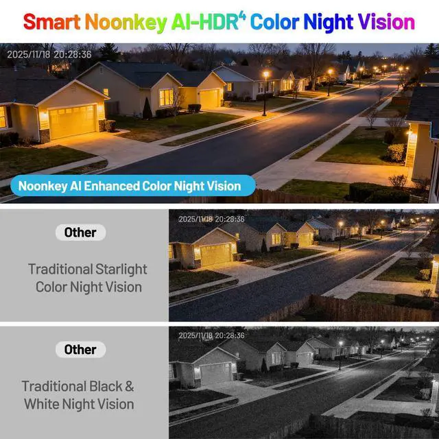Alt view image 3 of 7 - No Drill Window Camera for Home Security - 5GHz/2.4GHz WiFi Anti-Glare Indoor Security Camera, Starlight Color Night Vision, 24/7 Recording,Human Detection Real-Time Alarm, 2-Way Audio,Alexa