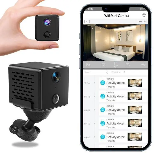 Main image of Wireless Mini Security Camera FKJ-WiFi, Remoted App Viewing, Long time Standby Battery Camera for Home, 2K Live View, Portable,Indoor with Auto Night Vision & Real-time Motion Alerts