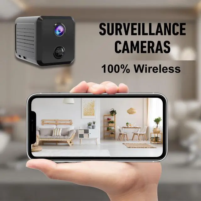 Alt view image 3 of 7 - Wireless Mini Security Camera FKJ-WiFi, Remoted App Viewing, Long time Standby Battery Camera for Home, 2K Live View, Portable,Indoor with Auto Night Vision & Real-time Motion Alerts