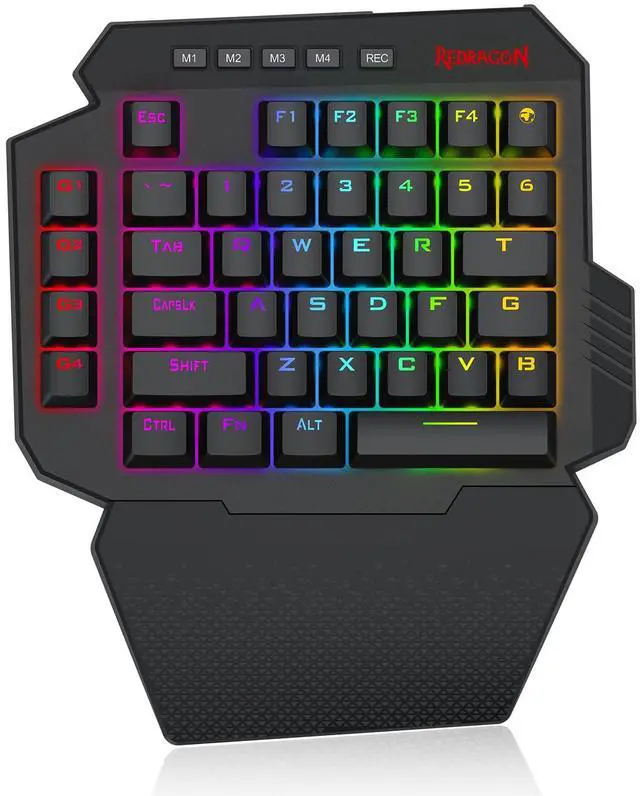 Main image of K758 Wired One-Handed RGB Mechanical Gaming Keyboard, 39 Keys Type-C Professional Gaming Keypad w/Upgraded Hot-Swappable Socket, 4 Onboard Macro Keys & Dedicated Wrist Rest