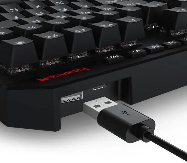 Alt view image 4 of 6 - K758 Wired One-Handed RGB Mechanical Gaming Keyboard, 39 Keys Type-C Professional Gaming Keypad w/Upgraded Hot-Swappable Socket, 4 Onboard Macro Keys & Dedicated Wrist Rest