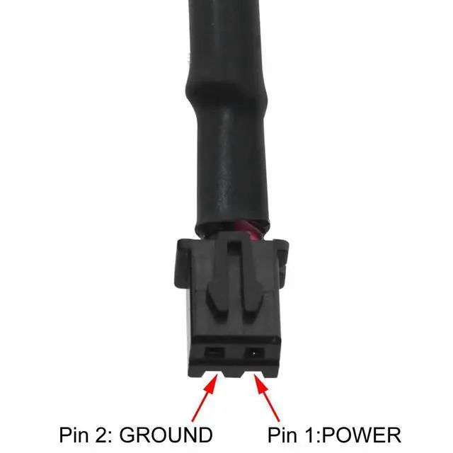 Alt view image 4 of 5 - 2PCS Mini 2-Pin Fan Adapter Cables to 4-Pin PC Fans to Mini 2-Pin JST XH 2.5mm Headers to Fan Power Adapter with Braid 24AWG Coarse Copper Cable for Device Connection Black