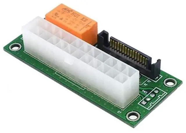 Alt view image 2 of 6 - Multiple Power Supply Adapter Sync Start Card Dual PSU Connector Jumper Connector with Sata 2 Pack