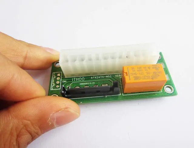 Alt view image 6 of 6 - Multiple Power Supply Adapter Sync Start Card Dual PSU Connector Jumper Connector with Sata 2 Pack