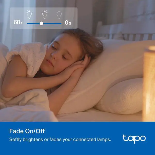 Alt view image 3 of 7 - Smart Dimmer Plug KIT, Matter Compatible, Wireless Dimmer Button, Dual Outlets, Max Power 300W, Works w/Apple Home, Alexa & Google Home, ETL Certified, 2.4G Wi-Fi, White (Tapo P135 KIT)