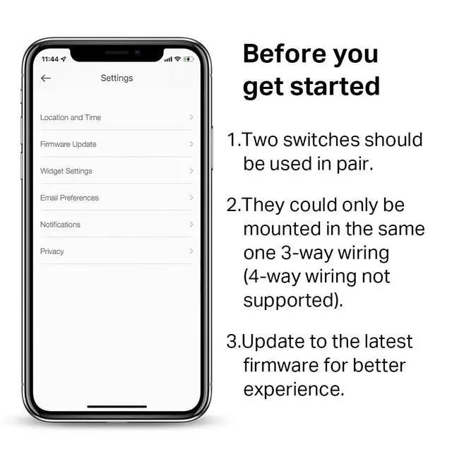 Alt view image 4 of 4 - 3 Way Dimmer Switch KIT, Dimmable Light Switch Compatible with Alexa, Google Assistant and SmartThings, Neutral Wire Needed, 2.4GHz, ETL Certified, No Hub Required, White (KS230 KIT v2)