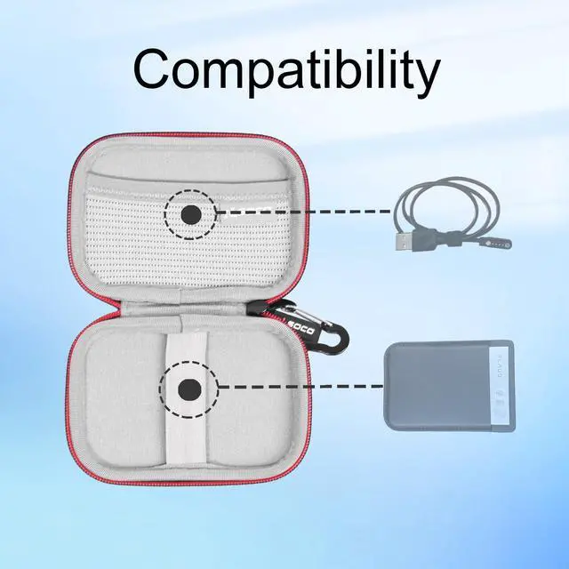 Alt view image 4 of 7 - Hard Case for PLAUD Note Pro/Note Voice Recorder, AI Voice Recorder and Magnetic Protective Case - Black | Dustproof, Water-Resistant Storage Pouch, with Sturdy Metal Hook (Case Only)