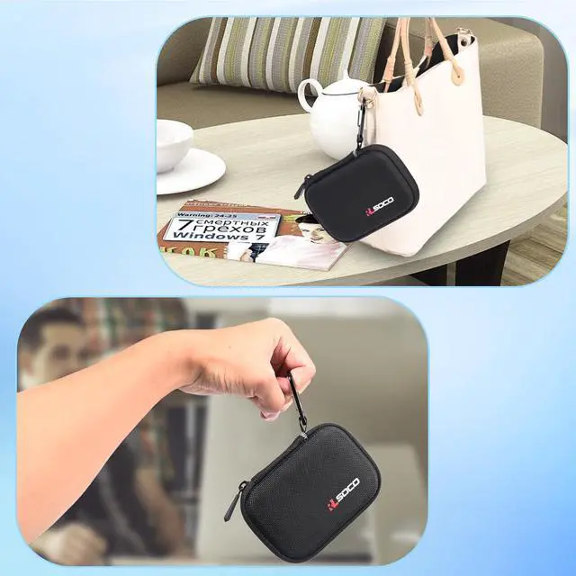 Alt view image 6 of 7 - Hard Case for PLAUD Note Pro/Note Voice Recorder, AI Voice Recorder and Magnetic Protective Case - Black | Dustproof, Water-Resistant Storage Pouch, with Sturdy Metal Hook (Case Only)