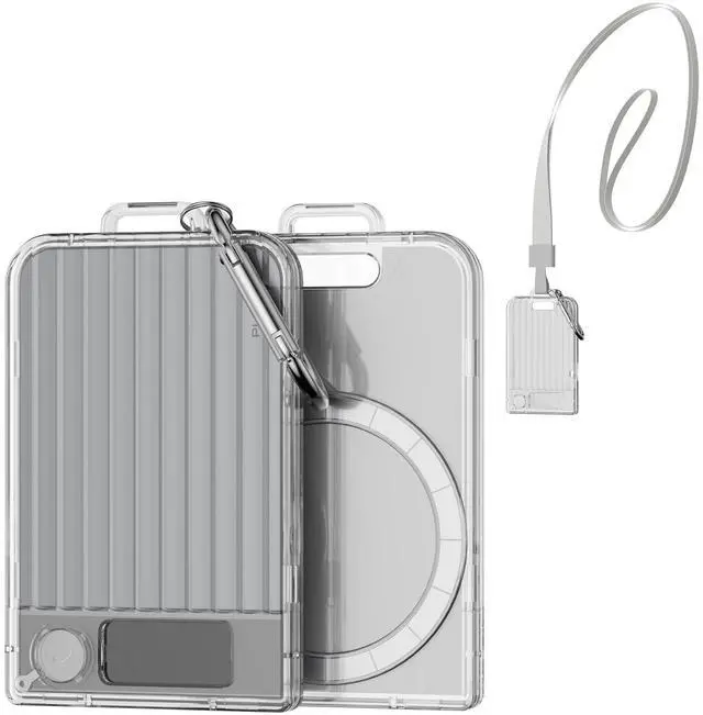 Main image of Magnetic Holder for Plaud Note&Plaud Note Pro(2025) with Lanyard&Carabiner,Anti-Scratch Hard Slim PC Portable Protective Case Ai Voice Recorder Accessories (Clear)