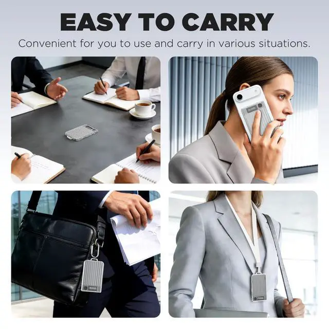 Alt view image 6 of 7 - Magnetic Holder for Plaud Note&Plaud Note Pro(2025) with Lanyard&Carabiner,Anti-Scratch Hard Slim PC Portable Protective Case Ai Voice Recorder Accessories (Clear)