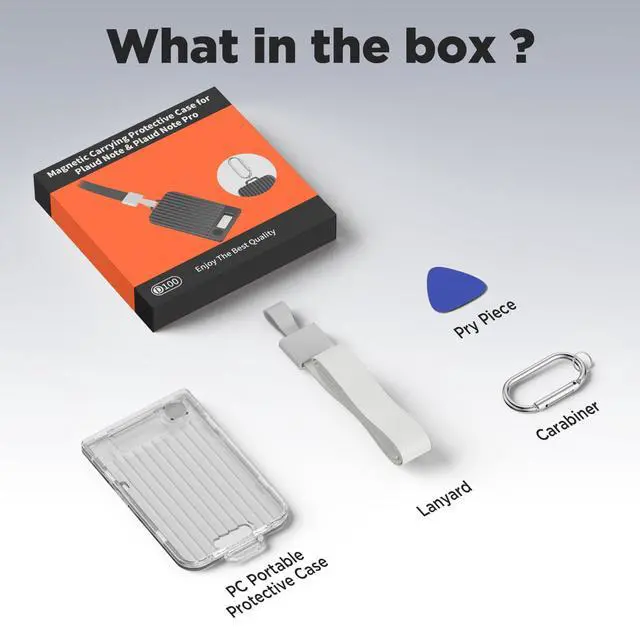 Alt view image 7 of 7 - Magnetic Holder for Plaud Note&Plaud Note Pro(2025) with Lanyard&Carabiner,Anti-Scratch Hard Slim PC Portable Protective Case Ai Voice Recorder Accessories (Clear)