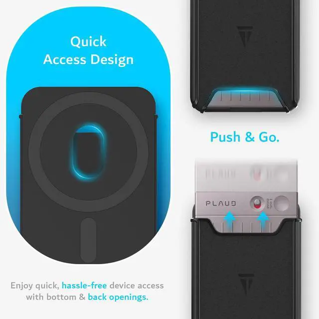 Alt view image 5 of 7 - Magnetic Holder for PLAUD Note and Plaud Note Pro AI Voice Recorder Case Hard PC Slim Carrying Protective Cover with Strong Magnetic Attachment - Black