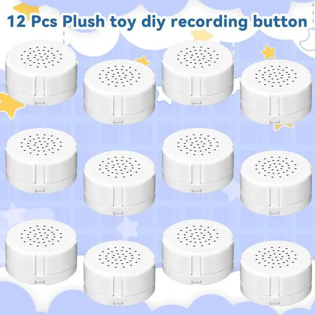 Alt view image 3 of 6 - 12 Pcs Voice Recorder for Stuffed Animal, Sound Recorder Music Recordable Sound Module Recording Device Record Custom Message for Plush Toy Doll Stuffed Bear Pillow, Battery Included (20 Second)