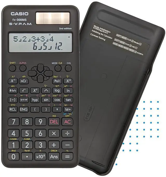 Alt view image 3 of 6 - fx-300MS Plus 2nd Edition Standard Scientific Calculator with 2-Line Display | 10-Digit LCD, Trig, Stats, Fractions | Ideal for High School Algebra, Trigonometry & Test Prep