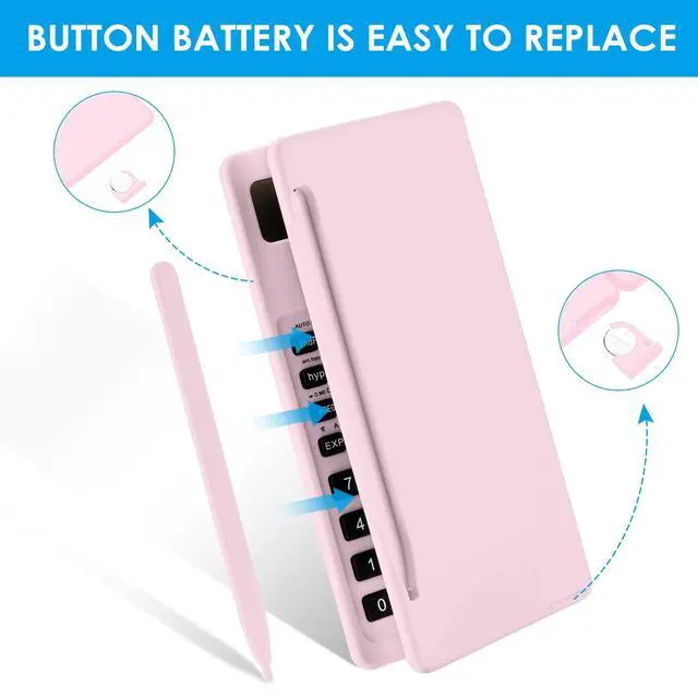 Alt view image 5 of 7 - Scientific Calculators for Students, 10-Digit Large Screen, Math Calculator with Notepad, Classroom Must Haves for Middle High School Supplies & College Pink