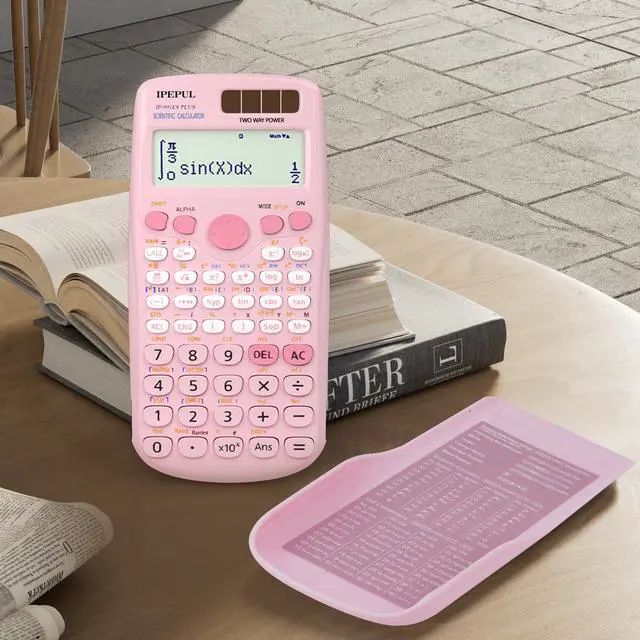 Alt view image 7 of 7 - Scientific Calculators, Pink Math Calculator with 417 Function, Solar Battery Power and 4-Line Display, School Supplies for Middle High College Students Teachers (Pink 991ES Plus)