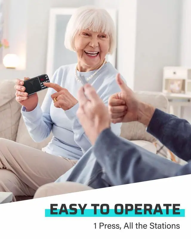 Alt view image 6 of 6 - J-189 Bluetooth AM FM Radio, Small Portable Radios - Dual Speaker Heavy Bass, LED Flashlight, Pocket Size, TF Card USB AUX MP3 Player, Rechargeable Battery Operated Small Radio(Black)