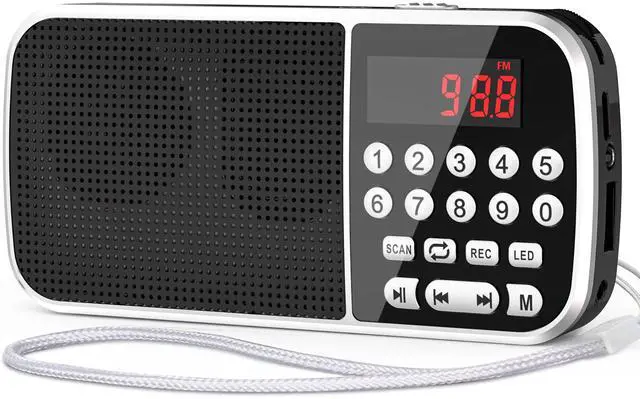 Main image of Digital AM FM Radio with Bluetooth 5.3,Small Transistor Radio with Best Reception,2000mAh Rechargeable Battery Operated with 5W Speaker,TF Card USB MP3 Playback,3.5mm Earphone Jack,Flashlight