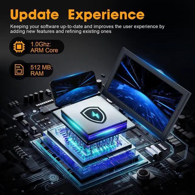 Alt view image 4 of 7 - 7'' Wireless CarPlay Screen for Car, Portable Apple Car Play & Android Auto, Car Stereo HD Touchscreen, 5.8G WiFi, Voice Control, GPS Navigation, Siri & Mirror Link, for All Vehicles