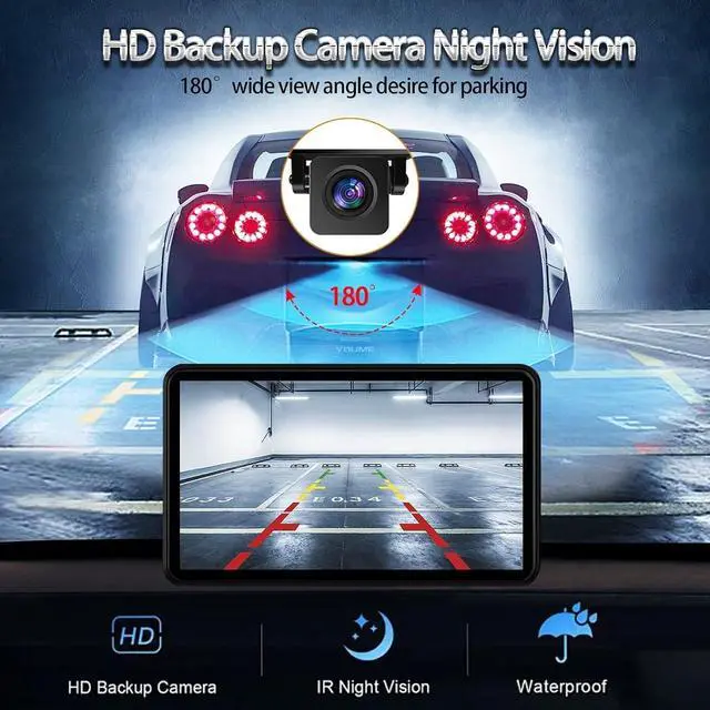 Alt view image 4 of 7 - Carplay Screen for Car, 7" HD Wireless Apple CarPlay & Android Auto, Portable Car Stereo Touchscreen with Bluetooth, Mirror Link, Voice Control, Backup Camera, GPS Navigation, AUX, Fits All Vehicles