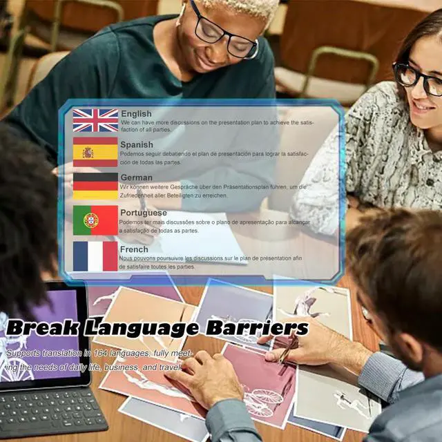 Alt view image 3 of 7 - AI Smart Glasses Polarized Audio Sunglasses with Speaker Translation Glasses 164 Language Open Ear Sound Mic Blue Light Glass UV Protection Outdoor Glass for Women Men