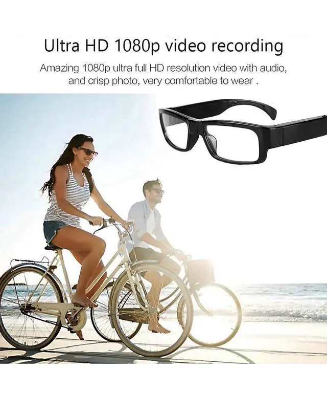 Alt view image 2 of 7 - Limiete 1080P HD Camera Glasses with 32GB Card, Video Recording and Photo Taking, Discreet Smart Glasses with Camera and Audio, Hands-Free POV Wearable Recorder, No WiFi No App