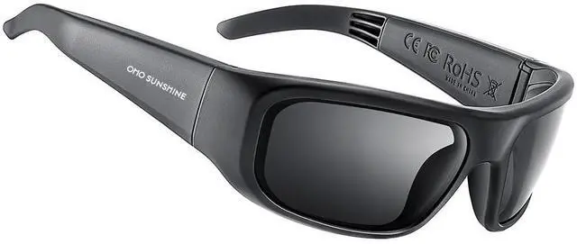 Main image of Smart Glasses,Polarized Sunglasses with Bluetooth Speaker,Athletic/Outdoor UV Protection and Voice Control,Unisex(Grey Lens)