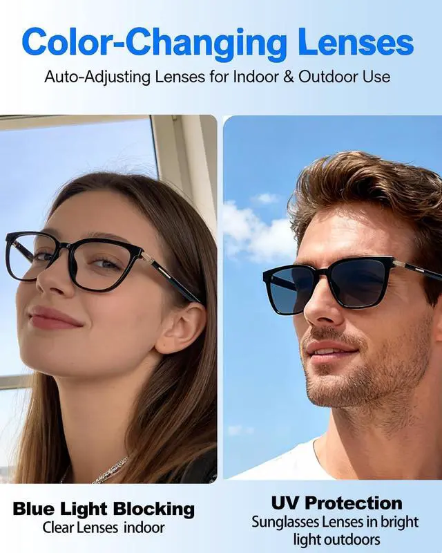 Alt view image 6 of 7 - Al Smart Glasses for Men Women - Bluetooth Translation Glasses with 164 Languages, Color-Change Lens, Music &Calls w/ Bluetooth 5.4, Al Vioce &Meeting Assistant, Lightweight&Comfortable Thin Temples